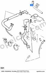 Opel Astra F Motor Havalandırma Hortumu (C14NZ C16SE C16NZ) YILPAR 656054