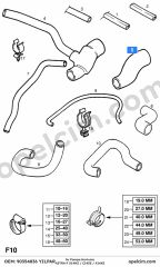 Opel Astra F Su Pompa Hortumu (X14XE C14SE X14NZ) YILPAR 1337095