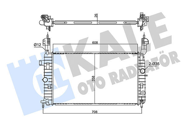 Opel Meriva A Radyatör Komple KALE 1300252