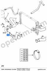 Opel Astra F Radyatör Bağlantı Borusu (C14NZ X14NZ) YILPAR 1336080
