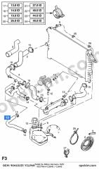 Opel Vectra A Yedek Su Bıdon Hortumu (C16NZ C20NE 16SV) YILPAR 1337087