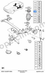 Opel Zafira A Arka Helezon Yayi BSG 424031 424327 424029