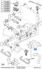 Opel Vectra A Termostat Hortumu (C18NZ E18NV) YILPAR 1337093