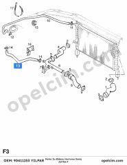 Opel Astra F Motor Su Bidonu Hortumu Geniş YILPAR 1337112