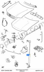 Opel Omega B Motor Kaput Amortisörü BSG 1180403
