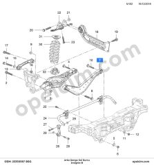 Opel Insignia B Arka Denge Kol Burcu İçteki BSG 23350587