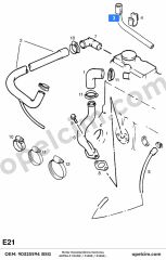 Opel Astra F Motor Havalandırma Hortumu BSG 656054