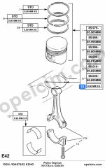 Opel Vectra A Piston Segman 86 Mm (X20XEV) KING 624229 87716650 50