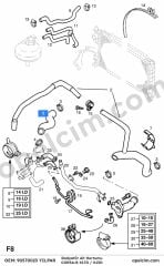 Opel Corsa B Radyatör Alt Hortumu (X17D X15D) YILPAR 1337381
