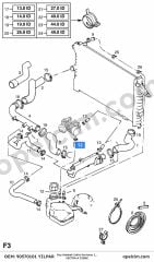 Opel Vectra A Gaz Kelebek Isıtıcı Hortumu 20E (C20NE 18SV) YILPAR 1337706
