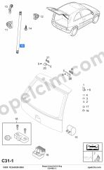 Opel Combo C Bagaj Amortisörü BSG 5132267
