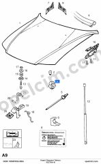 Opel Vectra B Kaput Dayama Takozu BSG 1160700