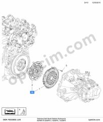 Opel Astra H Debriyaj Seti Baskı Balata Rulmansız 1.3 CDTI (A13DTC) LUK 1629104