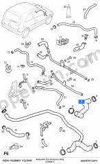 Opel Corsa C Radyatör Üst Hortumu Giriş YILPAR 1337574