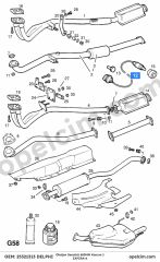 Opel Zafira A Oksijen Sensörü 683MM 1. Konum DELPHI 855353