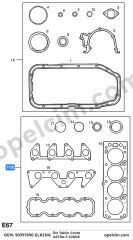 Opel Astra F Üst Takim Conta 20NE 20SEH Kadet E Victor elring 1606664 (C20NE)