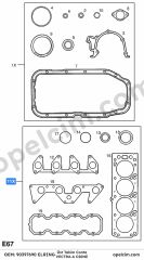 Opel Vectra A Üst Takim Conta 20NE 20SEH Kadet E Victor elring 1606664 (C20NE)