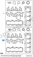 Opel Astra F Üst Takim Conta 18NV 18SV ELRING 1606666