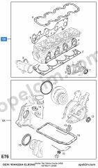 Opel Astra F Motor Üst Takim Conta 14SE (C14SE) ELRING 638260 1606730