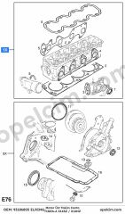 Opel Tigra A Motor Üst Takim Conta (X14NZ X14SZ) ELRING 1606367 1606697