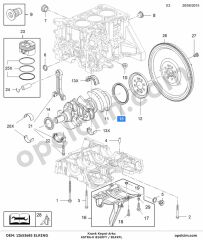 Opel Astra K Arka Krank Keçesi (B14XFL B14XFT) ELRING 614220