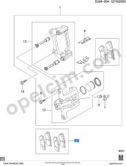 Chevrolet Aveo Fren Balatası Arka 05> 04> 03> BSG 96405131
