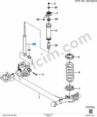 Chevrolet Kalos Arka Amortisor 03 11 BSG 96410116