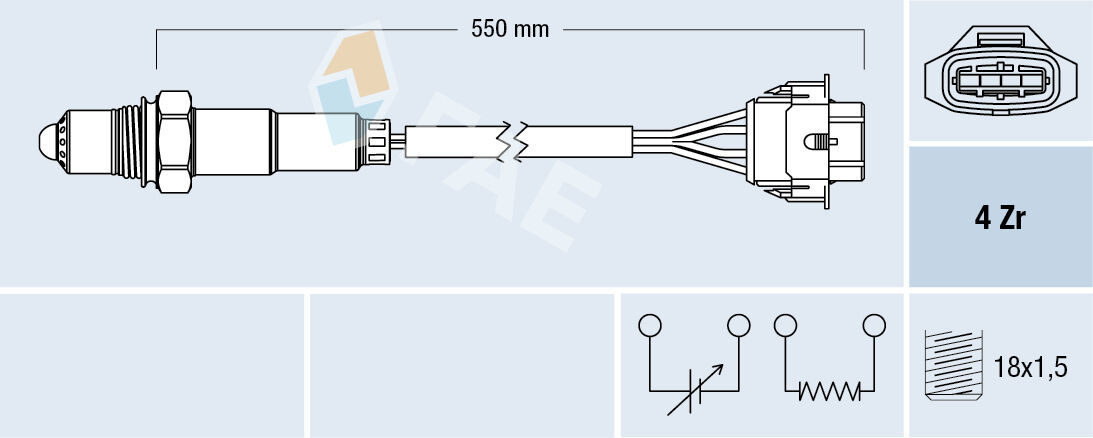 Chevrolet Cruze Oksijen Sensörü 1. Konum (F16D4) DELPHI 55566650