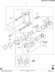 Chevrolet Aveo Fren Balatası Arka 05> 04> 03> DELPHI 96405131