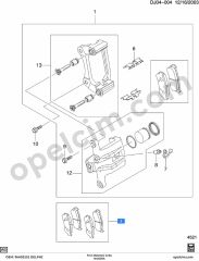 Chevrolet Nubira Fren Balatası Arka 05> 04> 03> DELPHI 96405131