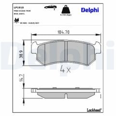 Nubira Fren Balatası Arka (-) 05> 04> 03> DELPHI 96405131