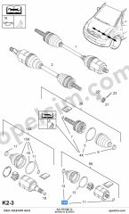 Opel Astra H Aks Körüğü İç 1.7 CDTI (Z17DTH) GKN 1603400 1603260