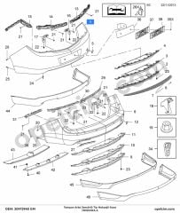 Opel Insignia A Tampon Arka Sensörlü Tip Makyajli Kasa GM 1404289