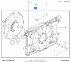 Opel Astra K Fan Komple Davlumbazli Rezistansli GM 39013323