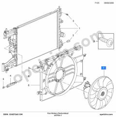 Opel Astra J Fan Motoru Ve Davlumbazi GM 1341117