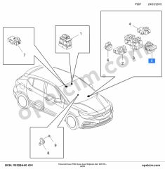 Chevrolet Aveo T300 Ayna Ayar Düğmesi Karl GM 95328440