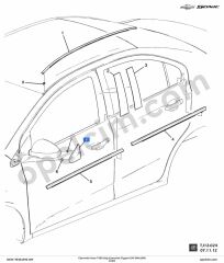 Chevrolet Aveo T300 Sağ Çamurluk Üçgeni GM 95461590