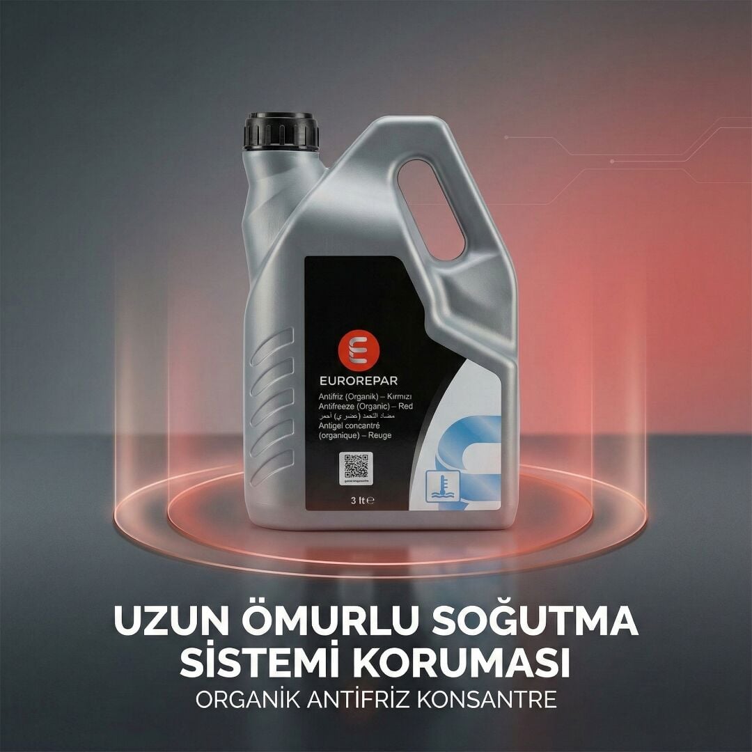 Eurorepar Kırmızı Antifriz Organik Antigel 3L Konsantre Soğutma Sıvısı