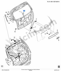 Chevrolet Captiva C100 Bagaj Cam Kilidi GM 95316228