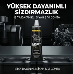Mannol 9912 Siyah Sıvı Conta 230°C Yüksek Isı Dayanımlı Gasket Maker 85g