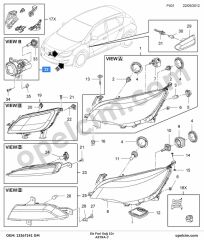 Opel Astra J Sağ Sis Farı 10> GM 1710210