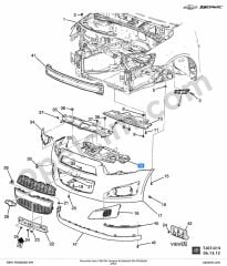 Chevrolet Aveo T300 Ön Tampon Alt Bakaliti GM 95026205