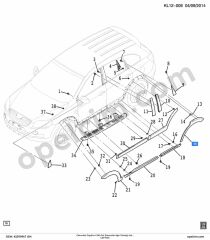 Chevrolet Captiva C140 Sol Çamurluk Ağzı Plastigi Arka GM 42390967