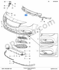 Opel Astra K Ön Tampon Darbe Köpüğü GM 39015887