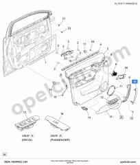 Chevrolet Captiva Sağ Kapı Tutma Kolu Dış Kaplaması GM 95299511