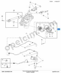 Opel Astra J Termostat Komple Gövdeli Plastik 1.6 Ecotec (A16XER) GM 1338402 25199824