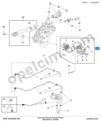 Opel Insignia A Termostat Komple Gövdeli Plastik 1.6 Ecotec (A16XER) GM 1338402 25199824