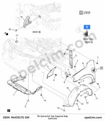 Chevrolet Captiva Ön Çamurluk Yan Izgarası Sag GM 96433170