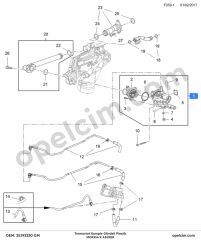 Opel Mokka X Termostat Komple Gövdeli Plastik 1.6 Ecotec (A16XER) GM 1338402 25199824