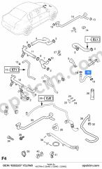 Opel Vectra C Yedek Su Depo Hortumu (Z16XE Z18XE Z18XEL) YILPAR 1337625